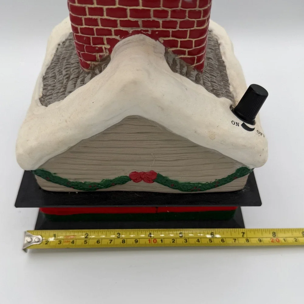 Vintage‎ Working Animated Holiday Creation Santa Claus House Christmas Decor